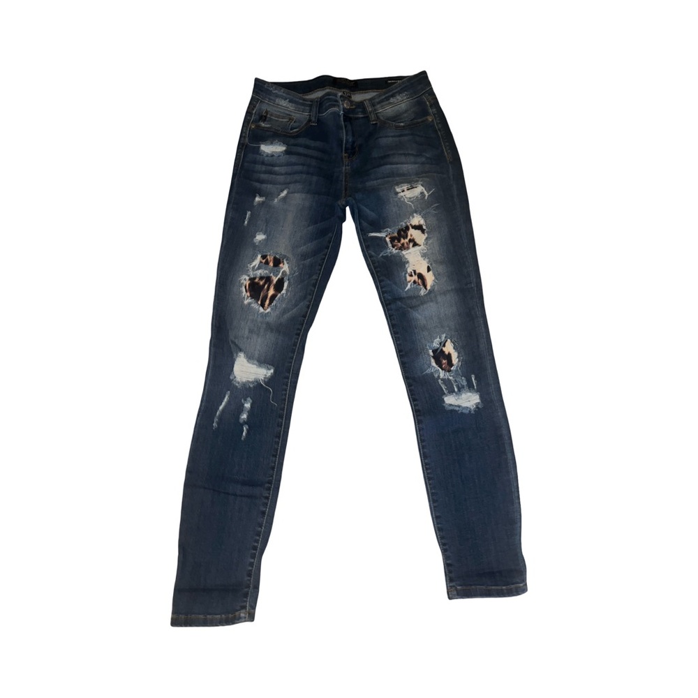 Judy Blue Skinny Distressed Blue Jeans